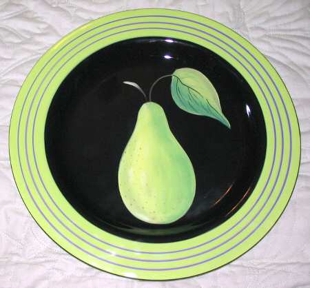 Striped Fruit Dinner Plate