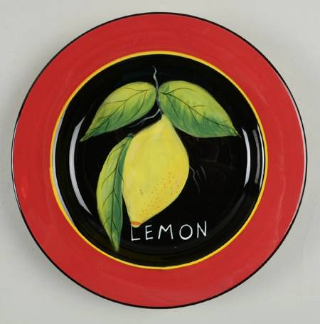 Striped Fruit Salad Plate