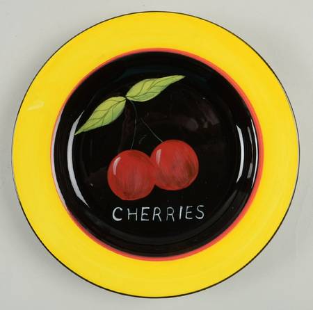 Striped Fruit Salad Plate