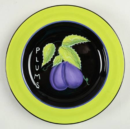 Striped Fruit Salad Plate