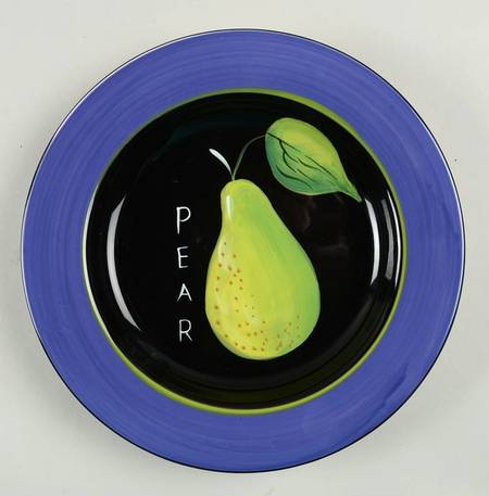 Striped Fruit Salad Plate