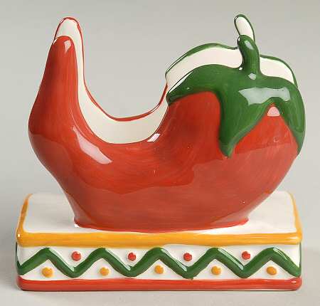 Chili Peppers Figural Napkin Holder