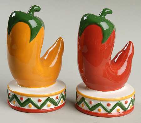 Chili Peppers Figural Salt and Pepper