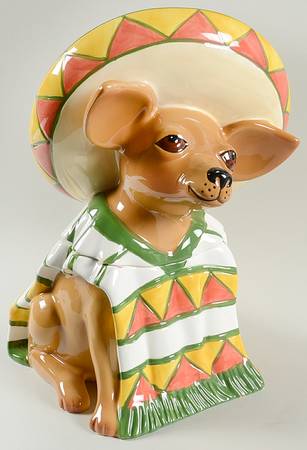 Ay Chihuahua Figural Cookie Jar & Lid