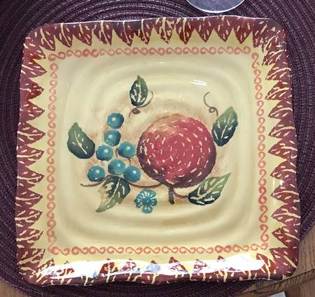 Golden Harvest Square Dinner Plate