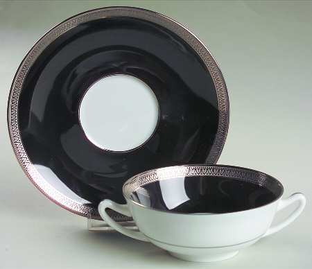 Deco Flat Cream Soup Bowl & Saucer Set
