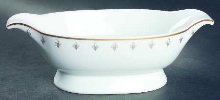 Fleur de Lys Gold Open Sauce Boat