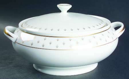 Fleur de Lys Gold Tureen &  Lid