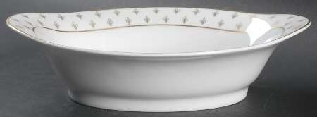 Fleur de Lys Gold 9" Oval Vegetable Bowl