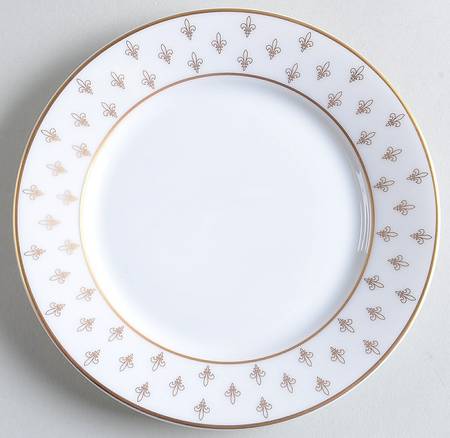 Fleur de Lys Gold Bread & Butter Plate
