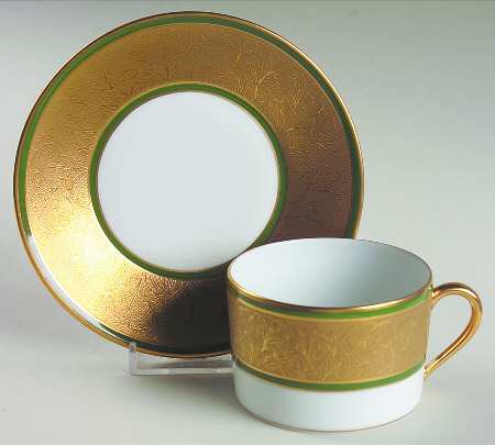 Polder Green Flat Cup & Saucer Set