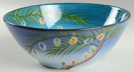Tropical Holiday 11" Large Salad Serving Bowl