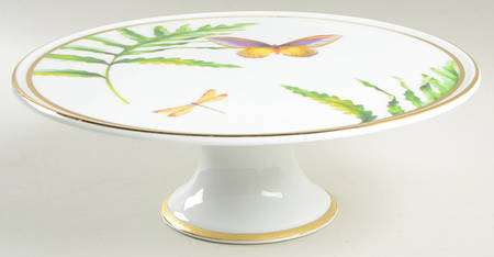 Grand Buffet Gold (Butterfly) 12" Diameter Pedestal Cake Stand