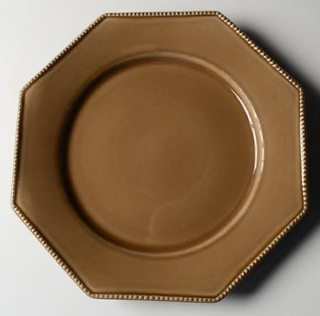 Pearl Cocoa Octagonal Dinner Plate