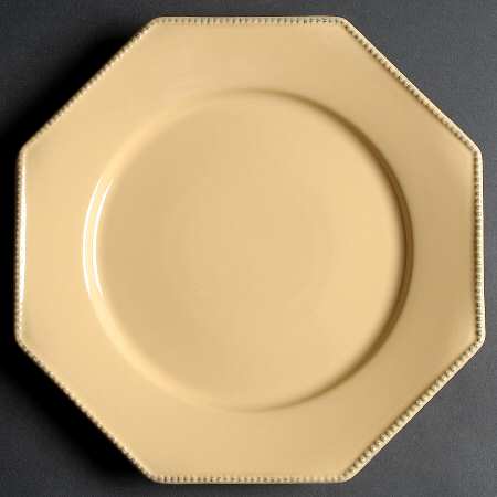 Pearl Yellow Octagonal Dinner Plate