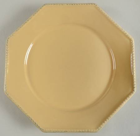 Pearl Yellow Octagonal Salad Plate