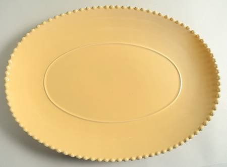 Pearl Yellow 16" Oval Serving Platter