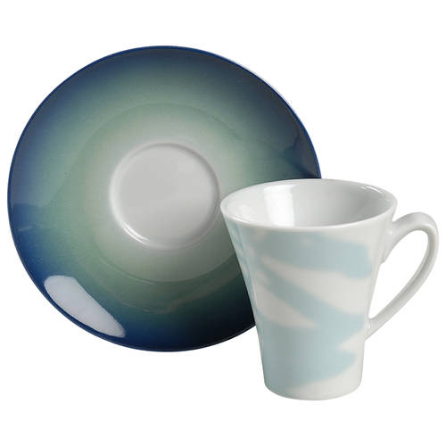 Mist Flat Demitasse Cup & Saucer Set by Crate & Barrel