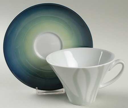 Mist Flat Cup & Saucer Set