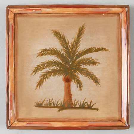 Vintage Palm Square Salad Plate
