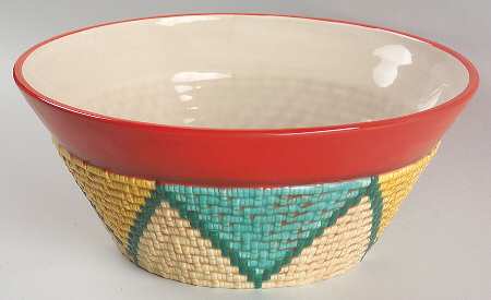 Basket Weave 11" Round Serving Bowl