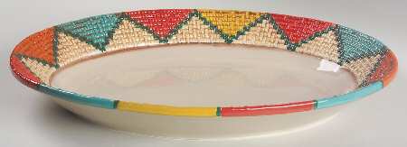 Basket Weave Chip Bowl/Plate for Chip & Dip Set