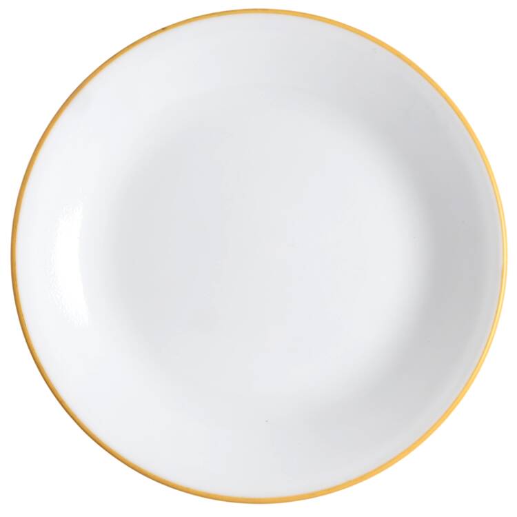 Yellow Hoops Salad Plate