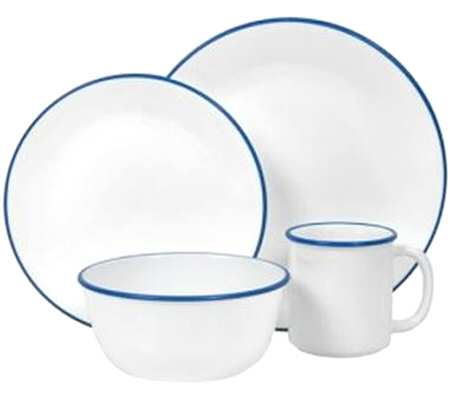 Dark Blue Hoops by Corning Corelle