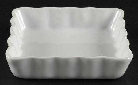 Wavy White 4" Square Quiche
