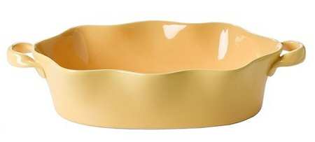 Wavy Citrus (Yellow) 11" Oval Baker