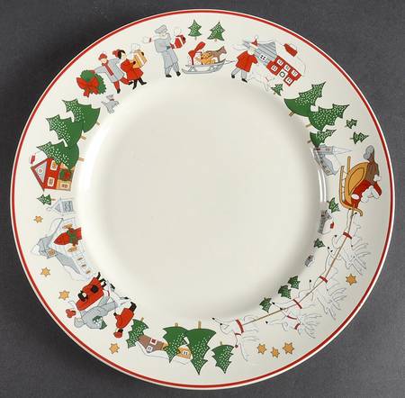 Family Christmas Dinner Plate