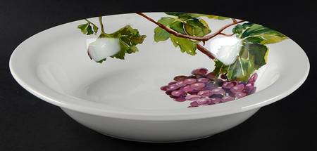 Entertaining Grapes 13" Round Serving Bowl