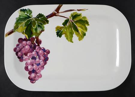Entertaining Grapes 16" Rectangular Serving Platter