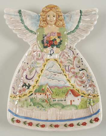 Angels Four Seasons Figural Dessert/Pie Plate