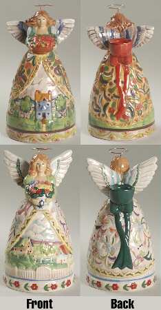 Angels Four Seasons Figural Candlestick - Set of 2 Motifs