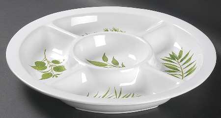 Culinary Herbs 1 Pc Round Chip and Dip (5 Section)