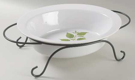 Culinary Herbs Oval Baker with Metal Stand