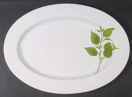 Culinary Herbs 21" Oval Serving Platter