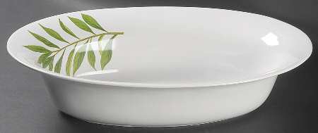 Culinary Herbs 16" Large Oval Salad Serving Bowl