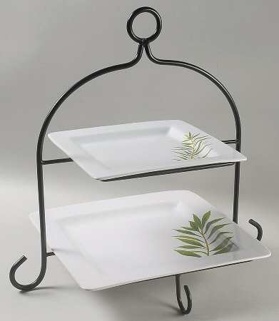 Culinary Herbs 2-Tier Serving Tray