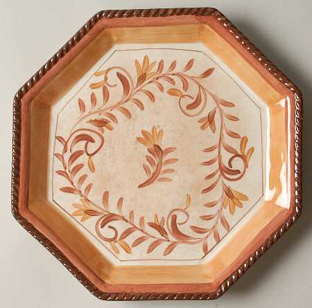 Roman Scrolls Octagonal Salad Plate