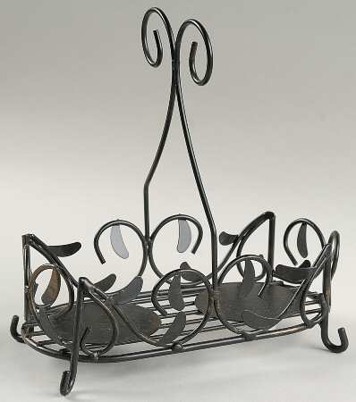 Roman Scrolls Metal Stand for Salt & Pepper