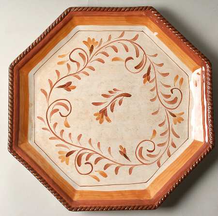 Roman Scrolls 17" Octagonal Serving Platter