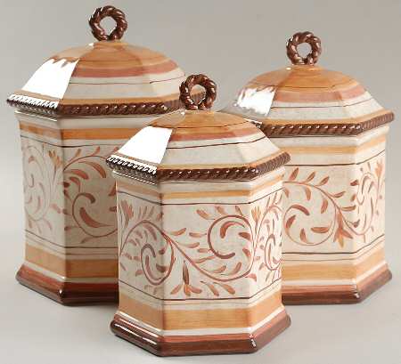 Roman Scrolls (3 Piece) Canister Set (Box Set)
