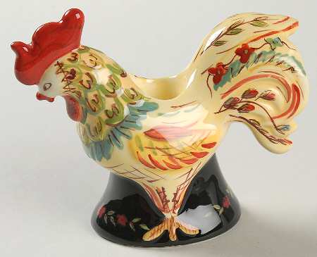 Provence Rooster Figural Candlestick