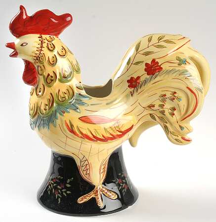 Provence Rooster Figural Pitcher