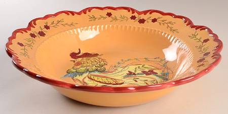 Provence Rooster 14" Pasta Serving Bowl