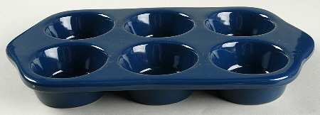 Bakeware Blue Muffin Pan (Holds 6 Muffins)