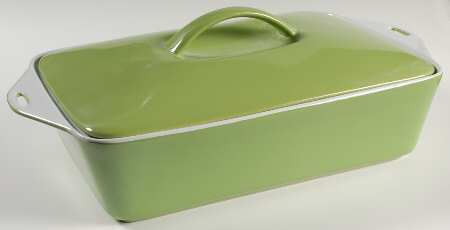Bakeware Green 4 Quart Rectangular Casserole with Lid