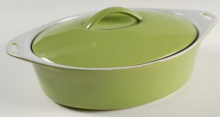 Bakeware Green 2 Quart Oval Covered Casserole